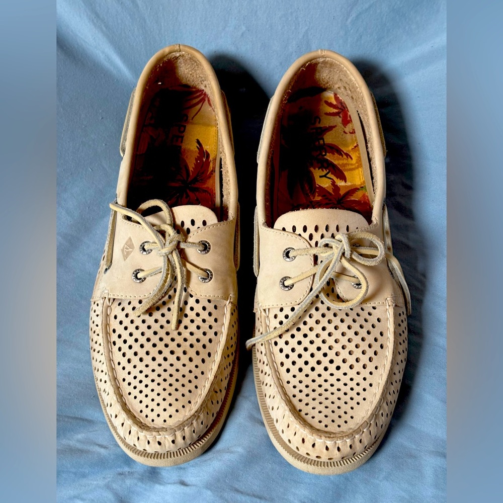 Men's Sperry Beige Boat Shoes